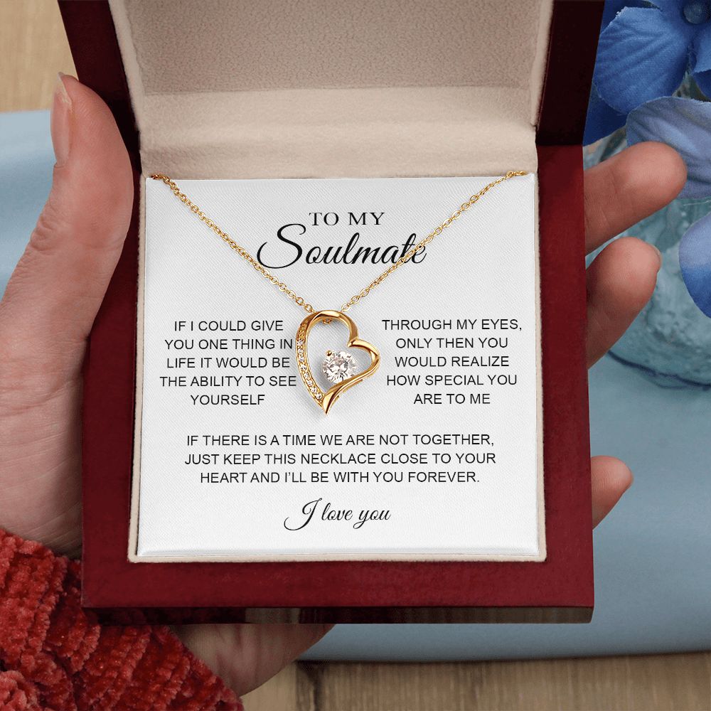 To My Soulmate | I Will Be With You Forever | Romantic Gift For Your Soulmate| Forever Love Necklace