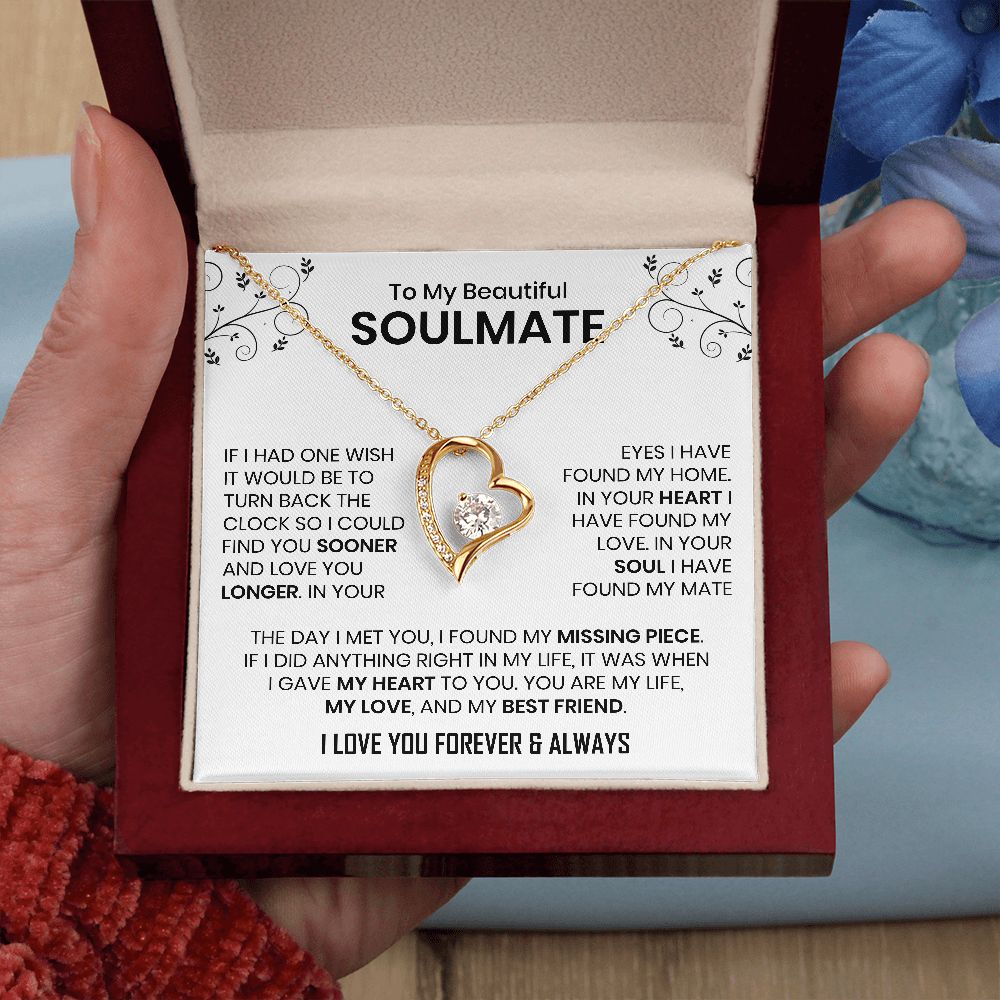 To My Beautiful Soulmate | If I Had One Wish | Forever Love Necklace