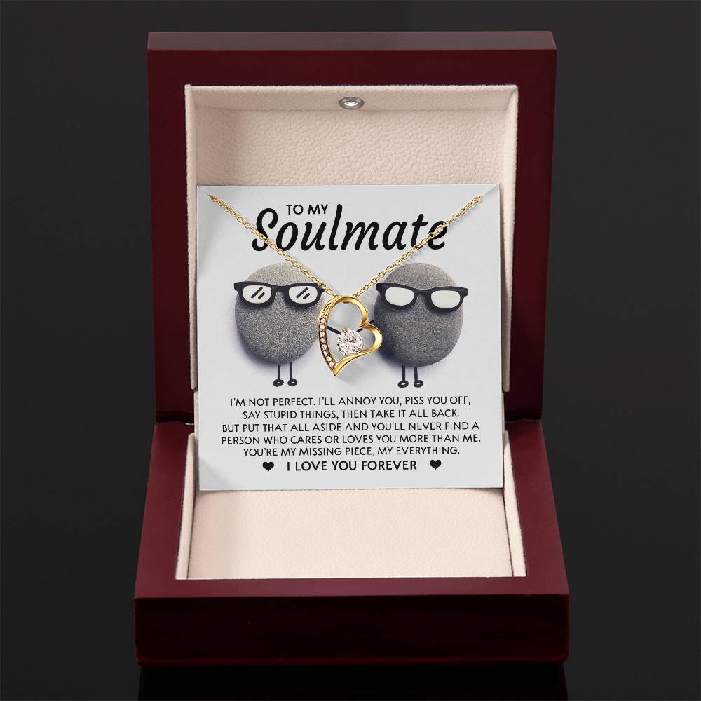 Soulmate I Am Not Perfect, Forever Love Necklace, Unique Gift For Her