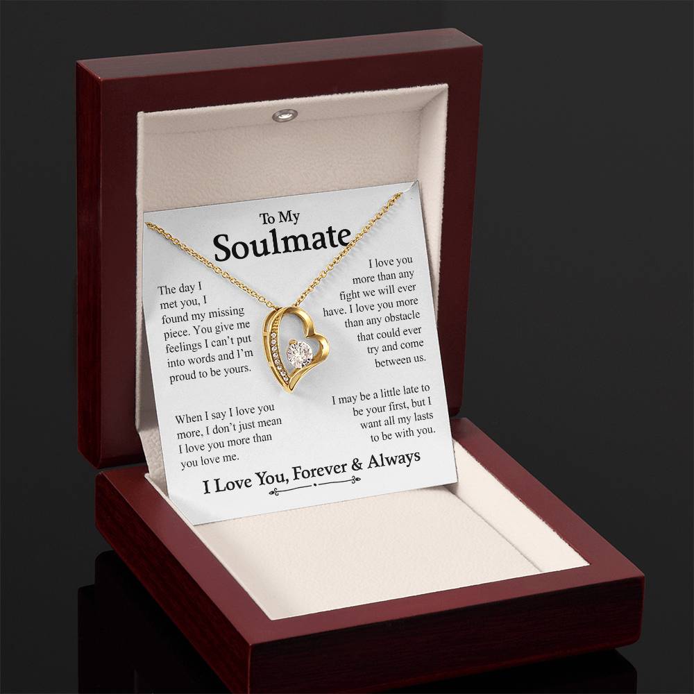 Soulmate I Love You More - Forever Love Necklace - Christmas Gift For Soulmate