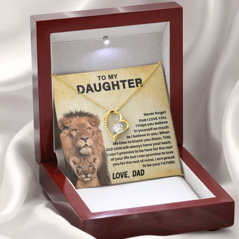 Daughter Proud To Be Your Father | Forever Love Necklace | Gift For Daughter From Dad