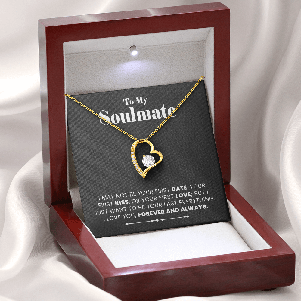 To My Soulmate Necklace, Gift for Girlfriend, Soulmate gift from Boyfriend, Christmas Birthday Valentine's Gift