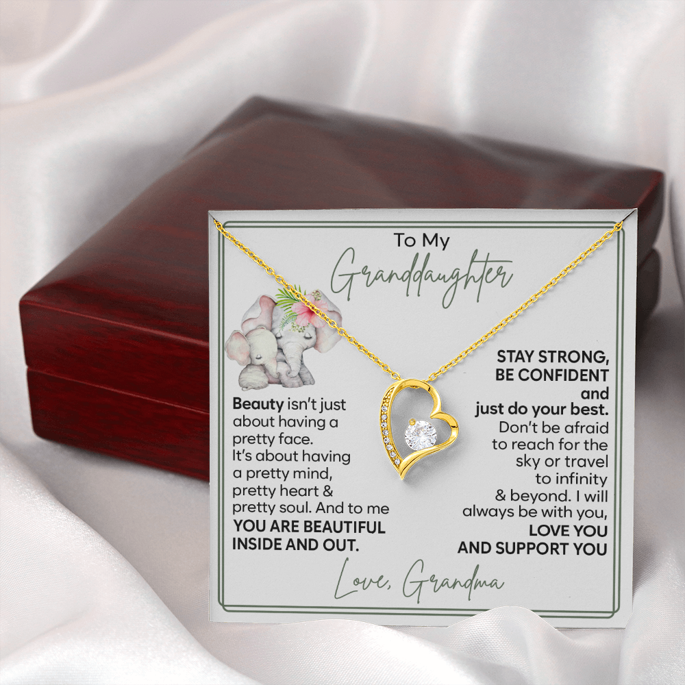 To My Granddaughter Necklace | Stay Strong | Gift for Granddaughter from Grandma