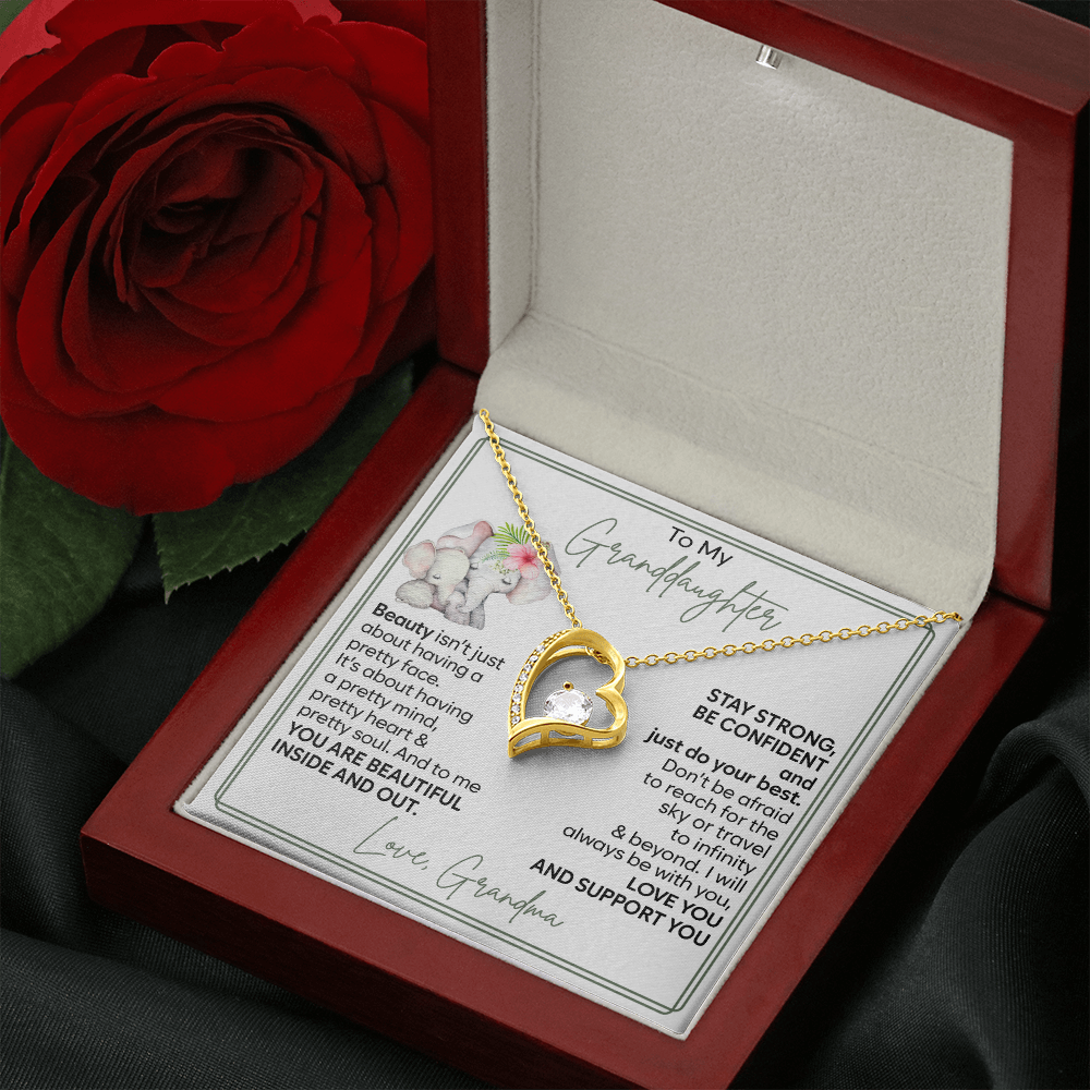 To My Granddaughter Necklace | Stay Strong | Gift for Granddaughter from Grandma