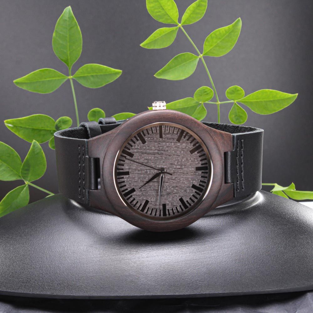 To My Grandpa | The Man | Engraved Wooden Watch | Gift For Grandpa From Grandson