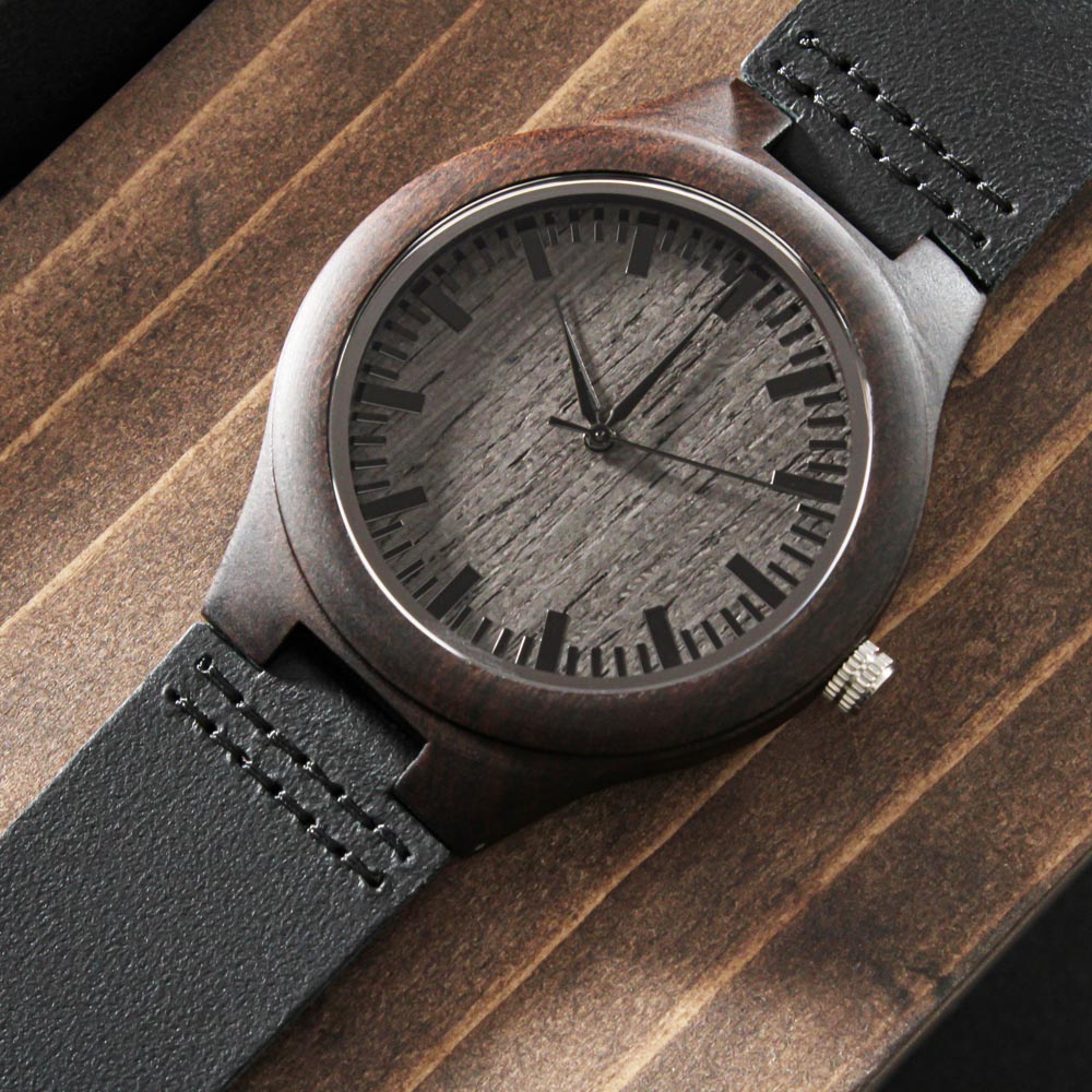 To My Bonus Son | The Gift Of Life | Engraved Wooden Watch