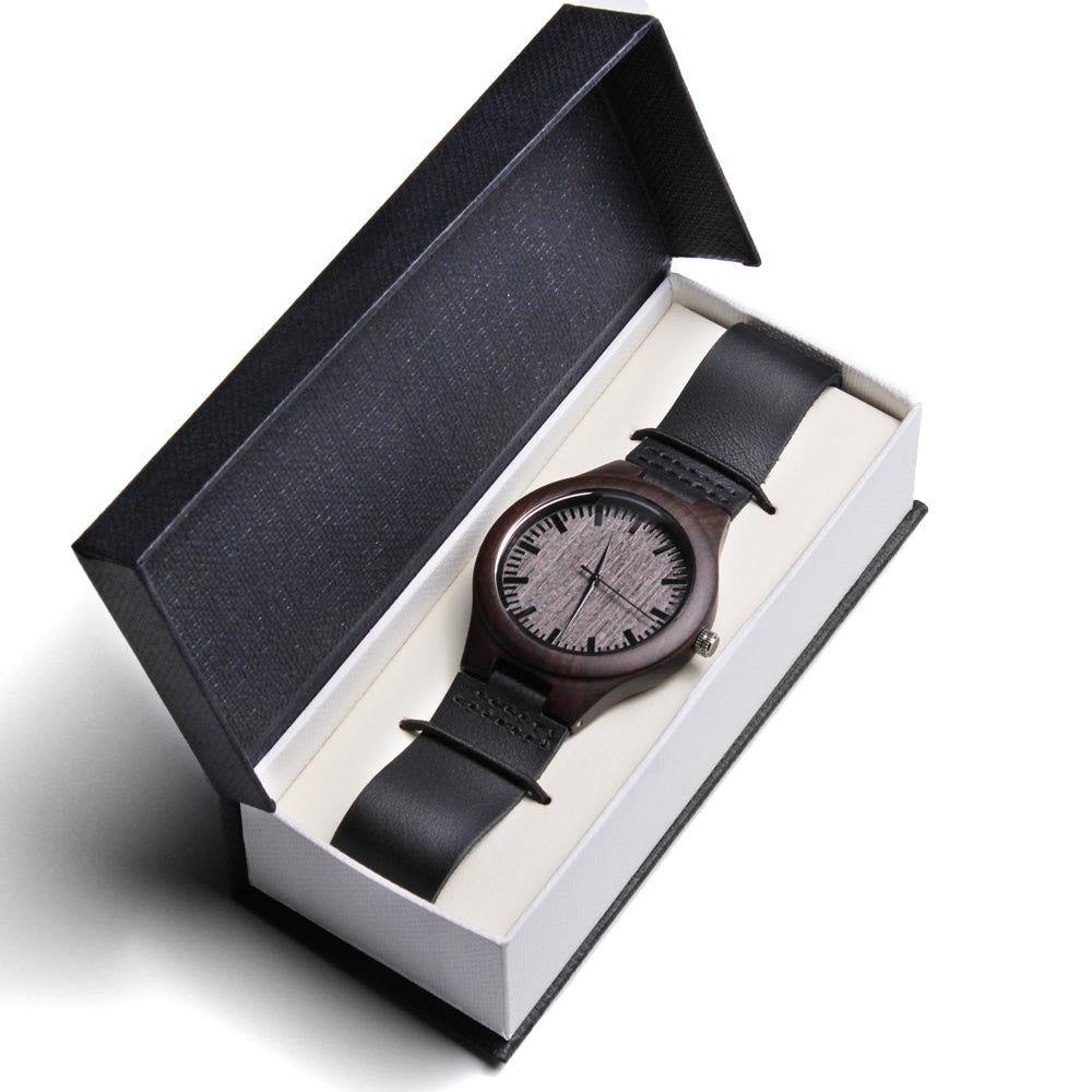 Son Way Back Home, Engraved Wooden Watch, Gift for Son from Dad