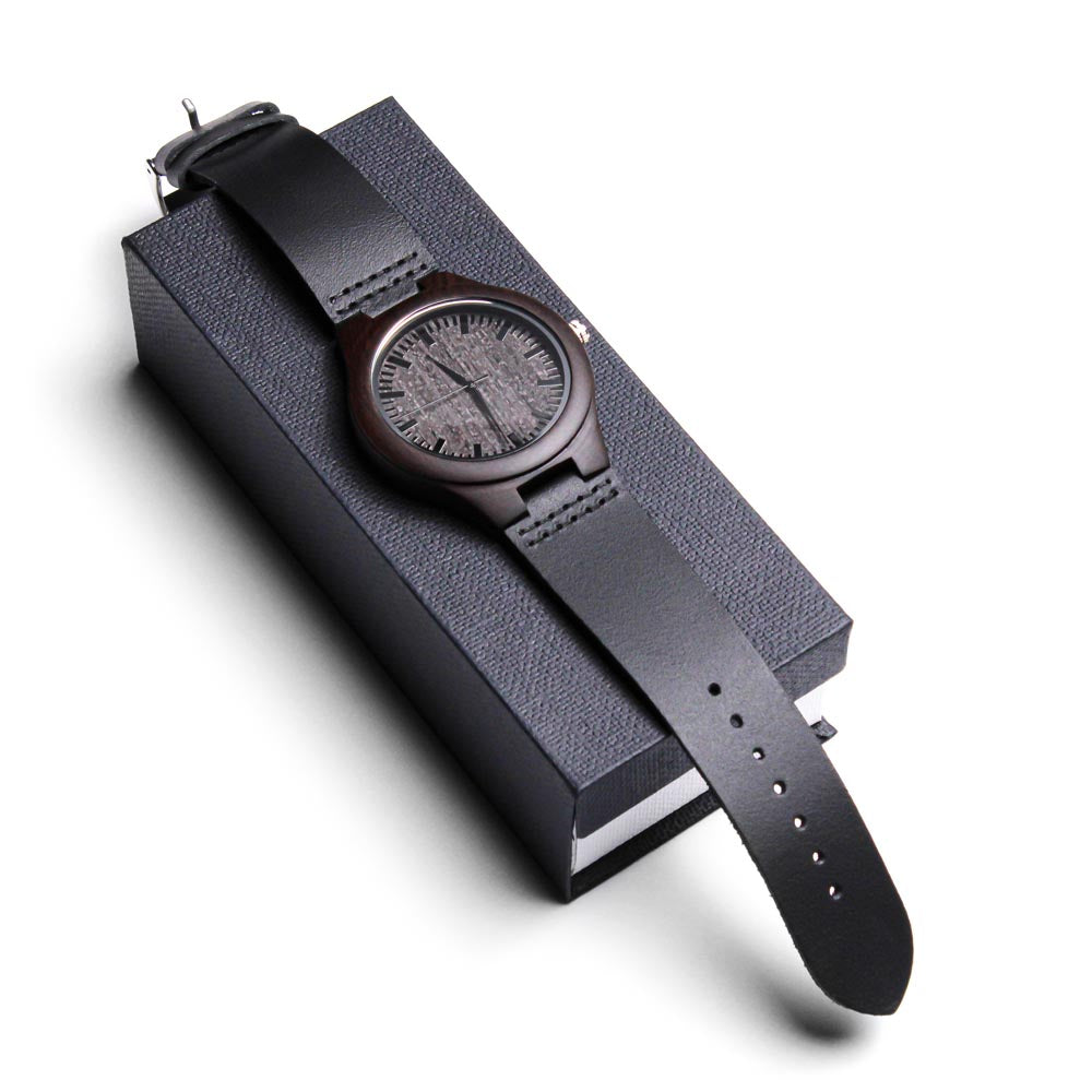 To My Dad | All My Heart | Engraved Wooden Watch