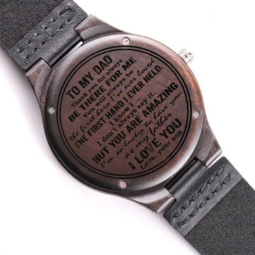 Dad You Are Amazing Engraved Wooden Watch | Gift For Dad From Son