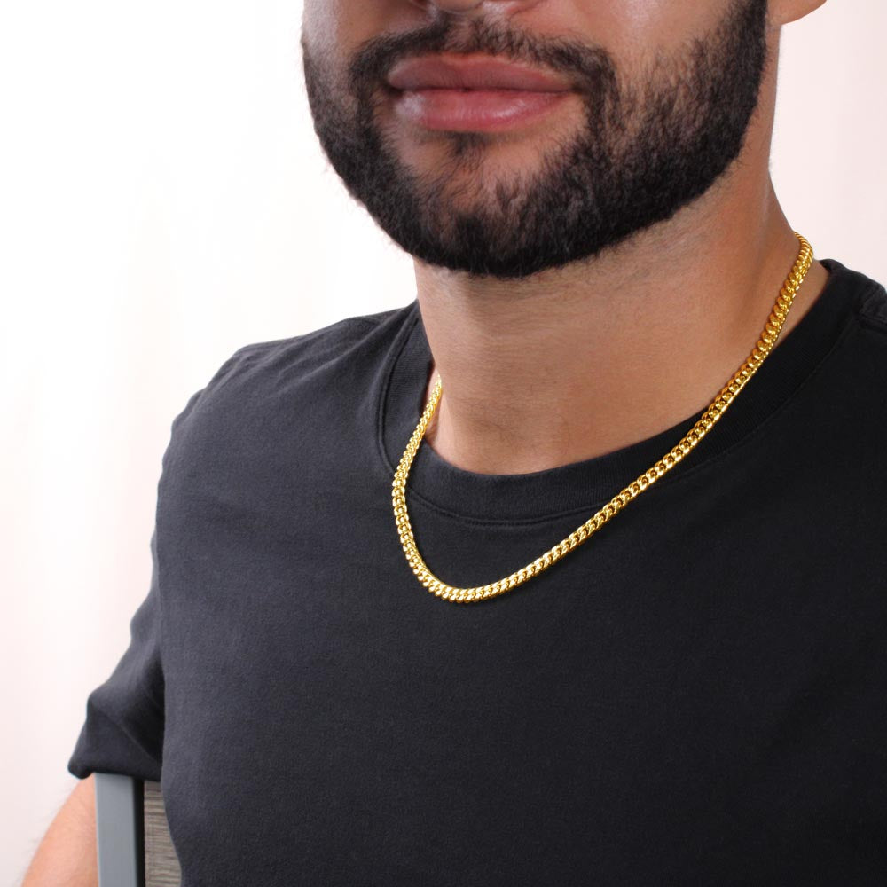 Dad Thank You For Being My Loving Father | Cuban Link Chain