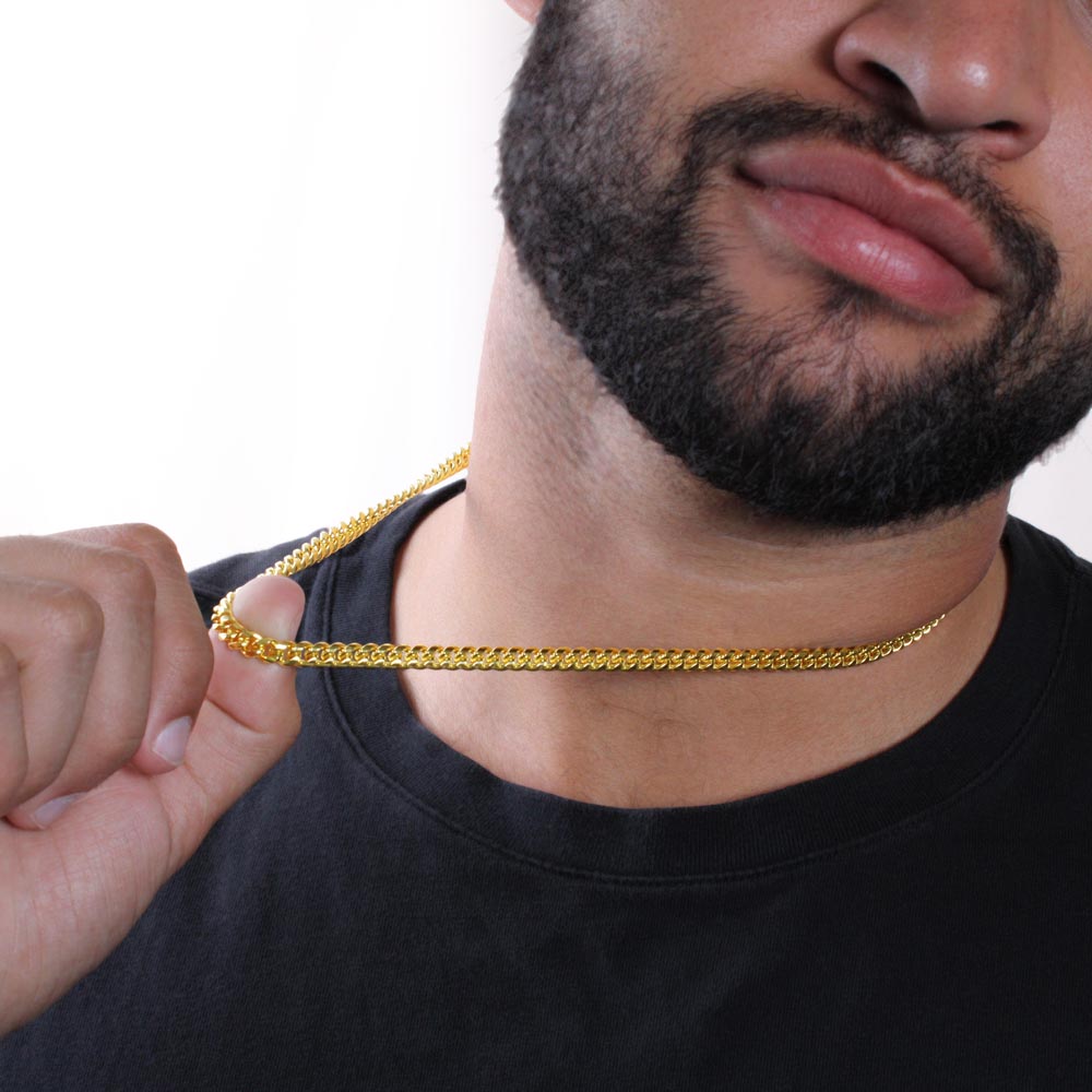 To My Dad | Strong In Heart | Cuban Link Chain