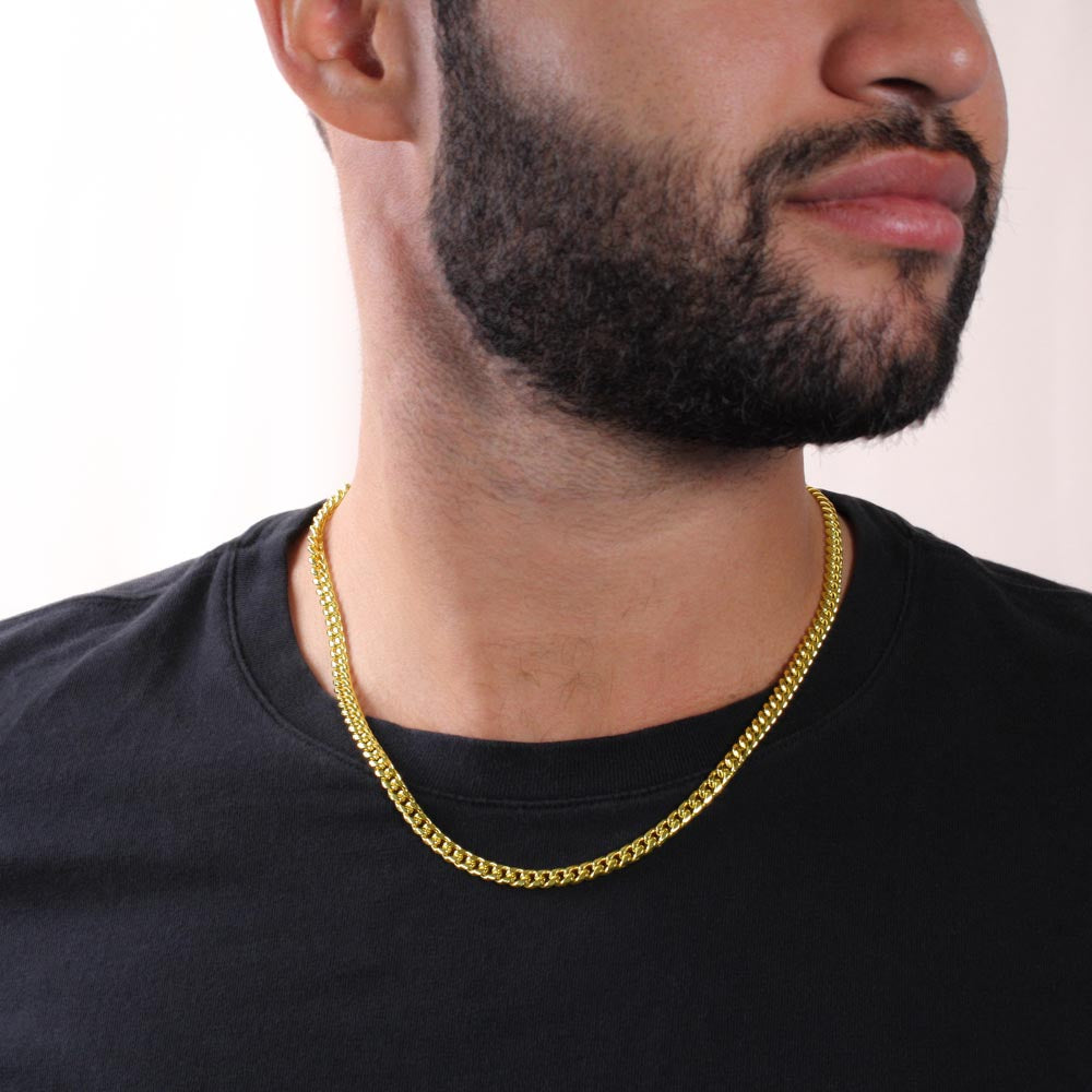 To My Bonus Son | Proud Of You | Cuban Link Chain Necklace