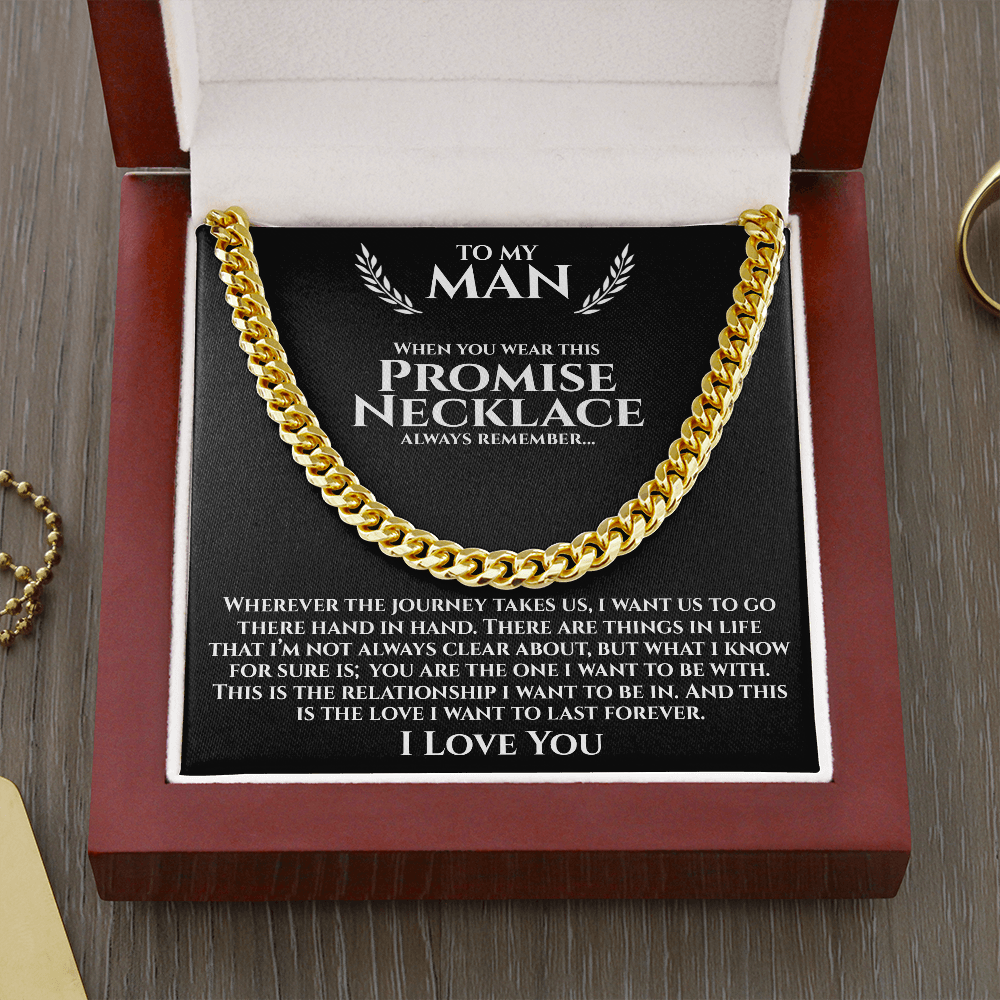 To My Man | The Journey | Cuban Link Chain Necklace | Gift for Man