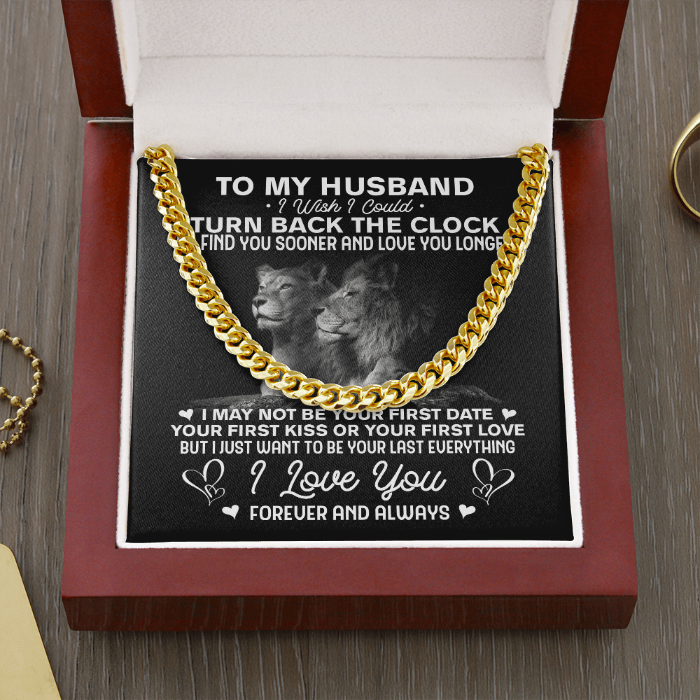 To My Husband Cuban Link Chain Gift, Anniversary Gift for Husband, Gift Ideas for Husband, Christmas Valentines Gift Ideas