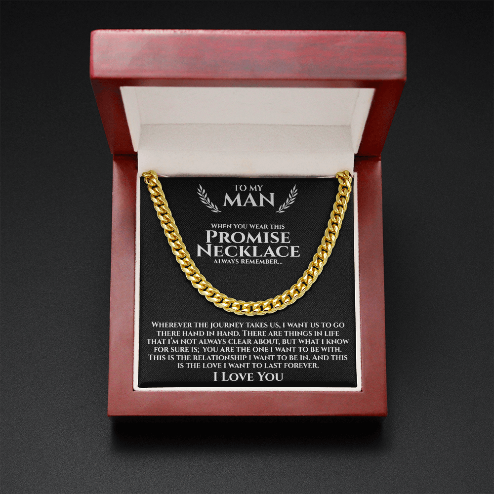 To My Man | The Journey | Cuban Link Chain Necklace | Gift for Man