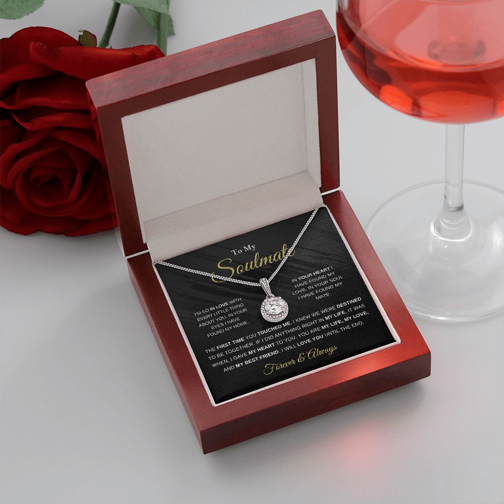 Soulmate My Heart My Life My Love | Romantic Gift For Your Soulmate | Eternal Hope Necklace