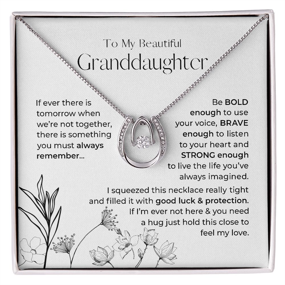 To My Granddaughter | Always Remember This | Lucky Necklace