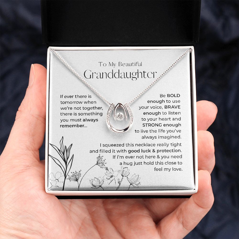 To My Granddaughter | Always Remember This | Lucky Necklace