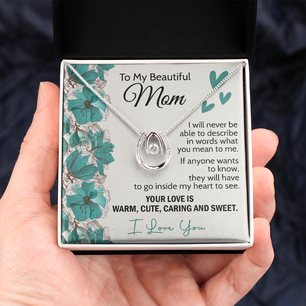 To My Beautiful Mom | My Heart To See | Lucky Necklace