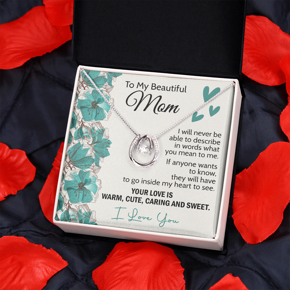 To My Beautiful Mom | My Heart To See | Lucky Necklace