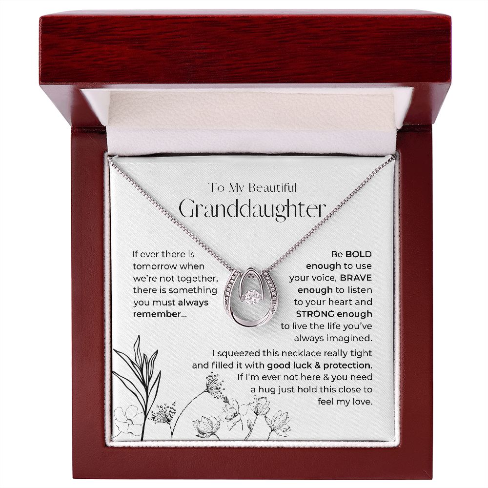 To My Granddaughter | Always Remember This | Lucky Necklace