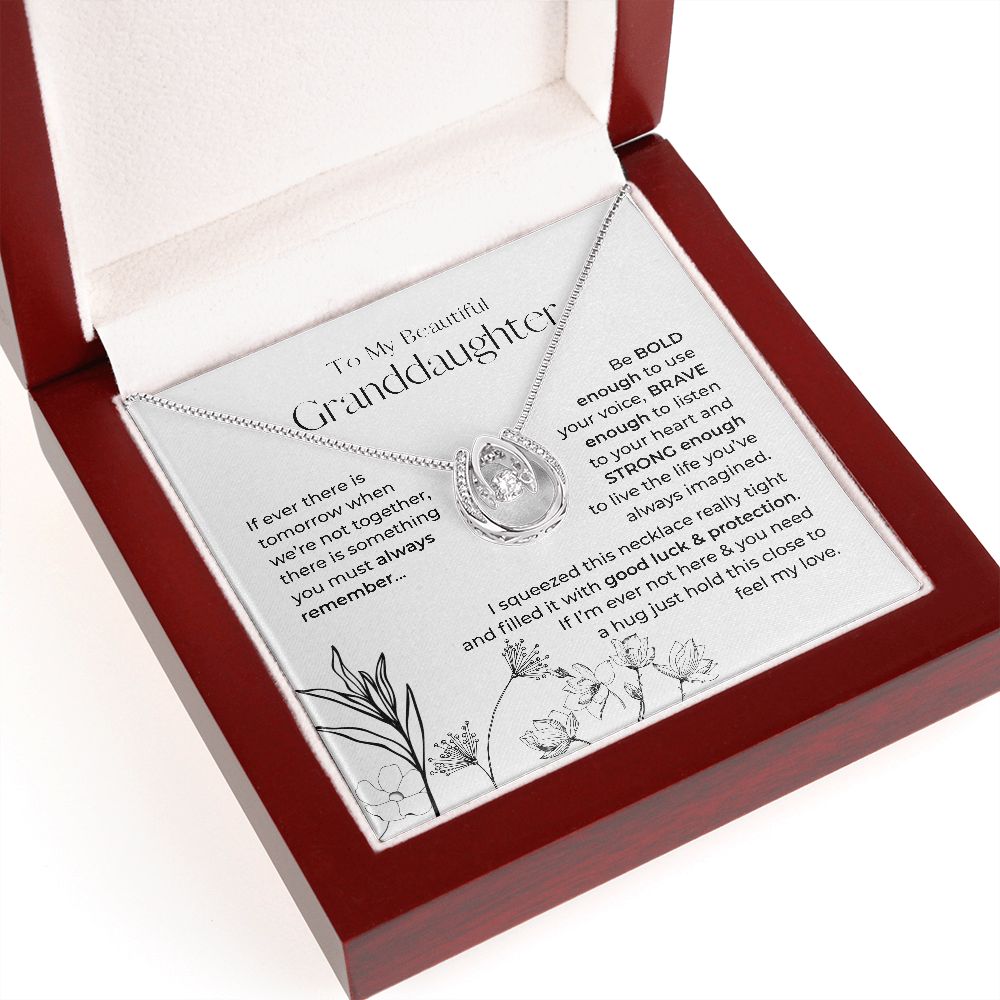 To My Granddaughter | Always Remember This | Lucky Necklace
