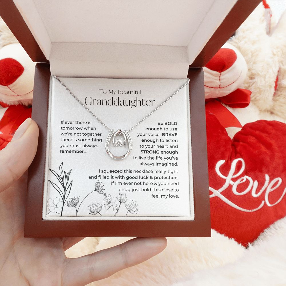To My Granddaughter | Always Remember This | Lucky Necklace