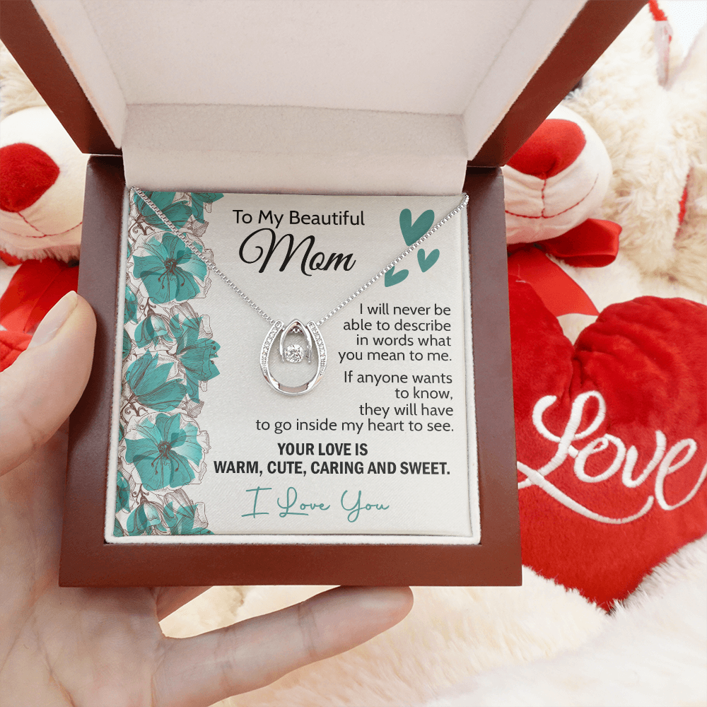 To My Beautiful Mom | My Heart To See | Lucky Necklace