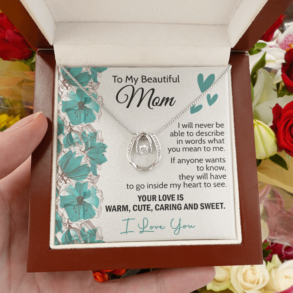 To My Beautiful Mom | My Heart To See | Lucky Necklace
