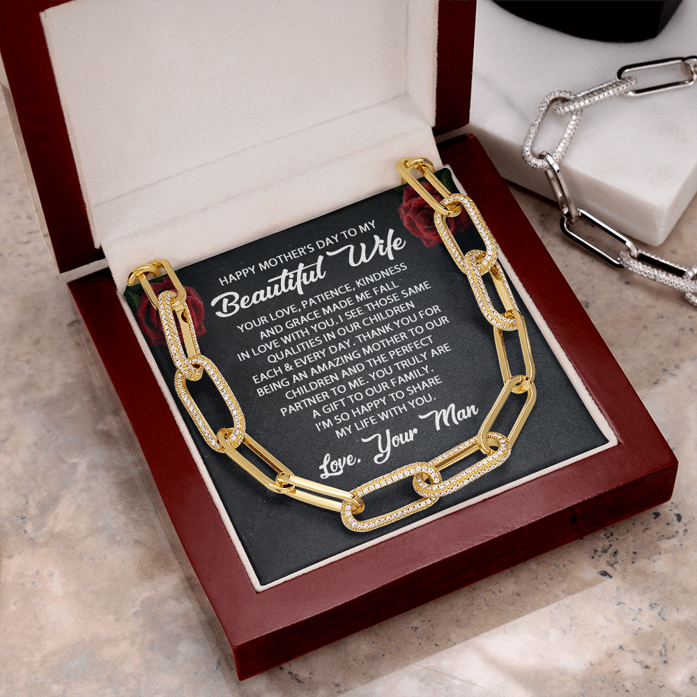To My Beautiful Wife | Gift To Our Family | Forever Linked Necklace