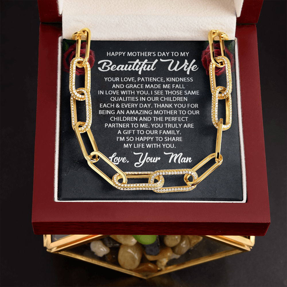 To My Beautiful Wife | Gift To Our Family | Forever Linked Necklace