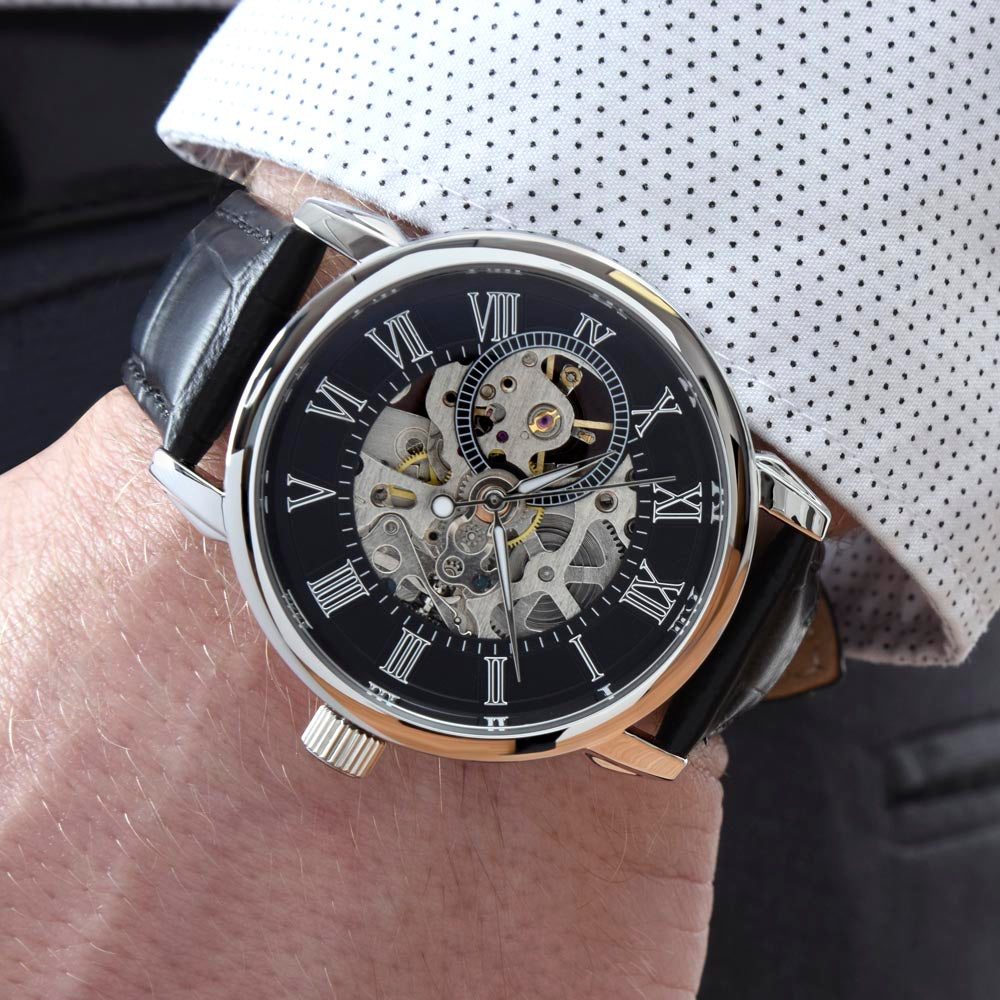 To My Dad | Strong In Heart | Openwork Automatic Watch