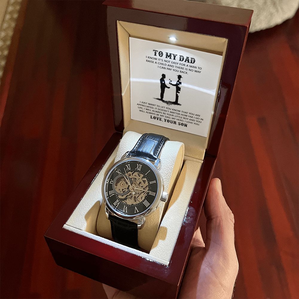 Dad I Can Pay You Back, Men's Openwork Watch, Father's Day Gift For Dad From Son