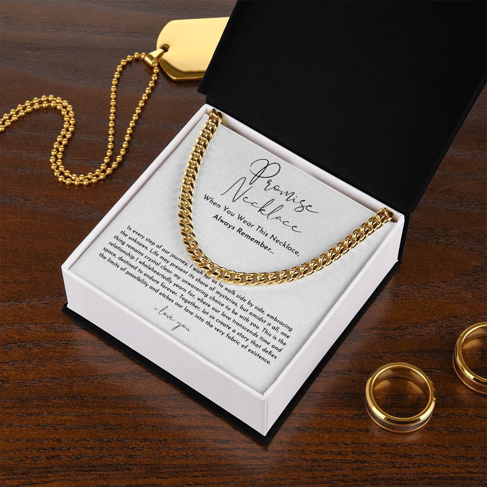 Promise Necklace For Him - Always Remember - Best Gift Ideas For Husband, Boyfriend