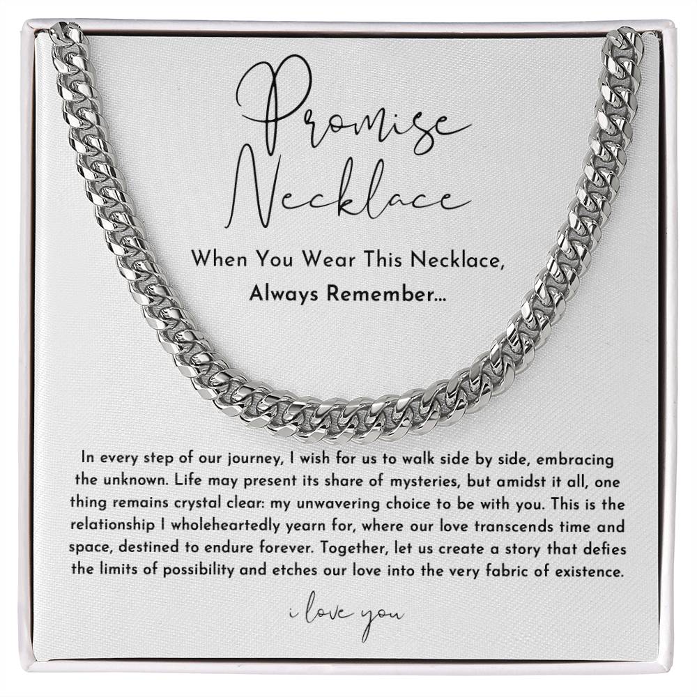 Promise Necklace For Him - Always Remember - Best Gift Ideas For Husband, Boyfriend