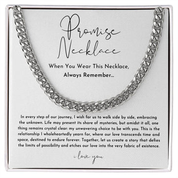 Promise Necklace For Him - Always Remember - Best Gift Ideas For Husband, Boyfriend