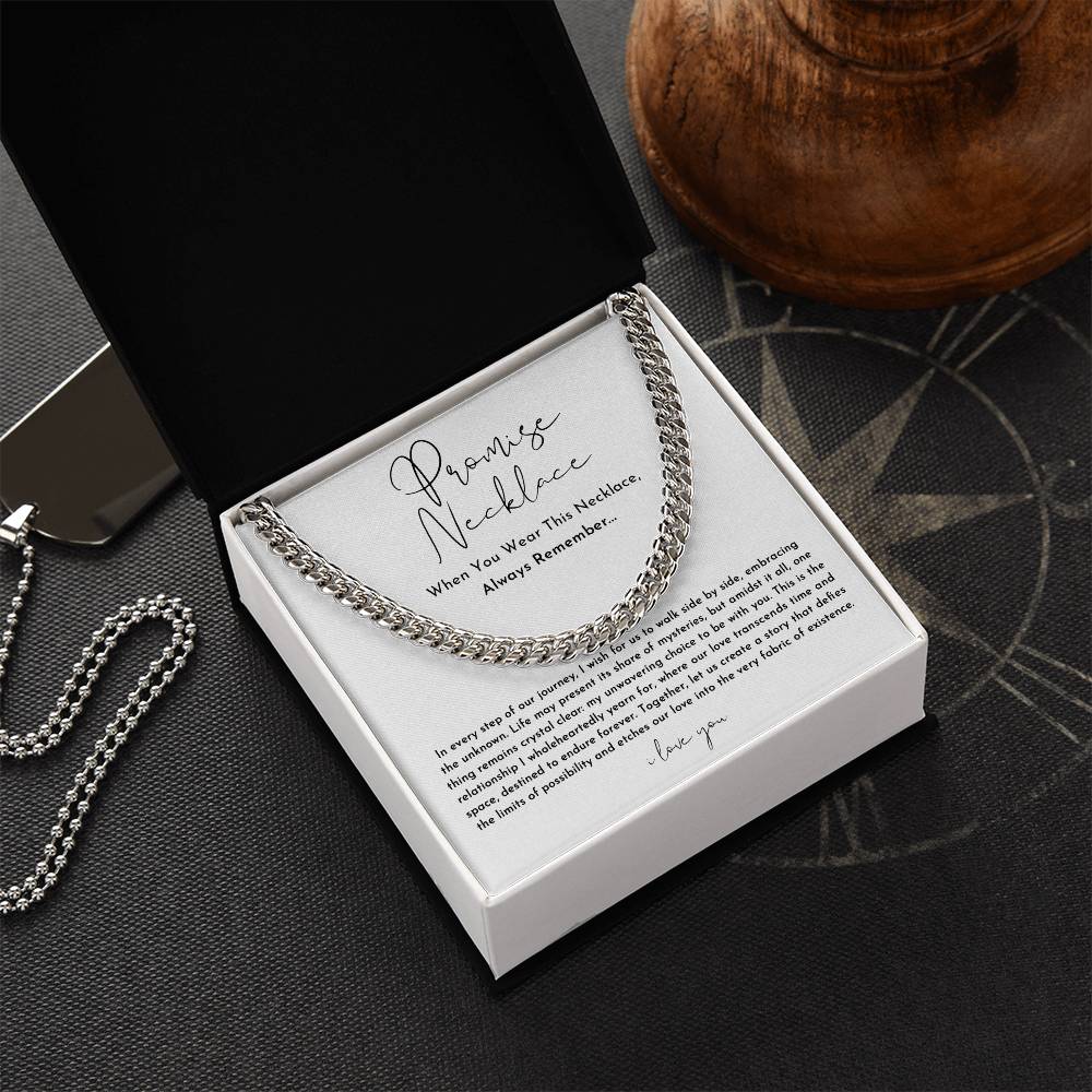 Promise Necklace For Him - Always Remember - Best Gift Ideas For Husband, Boyfriend