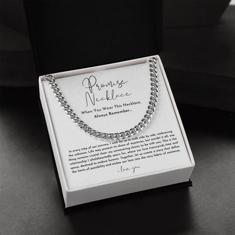 Promise Necklace For Him - Always Remember - Best Gift Ideas For Husband, Boyfriend