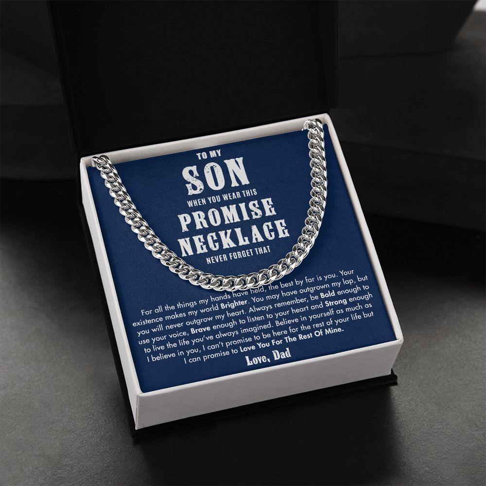 To My Son, Never Outgrow My Heart, Cuban Chain For Son