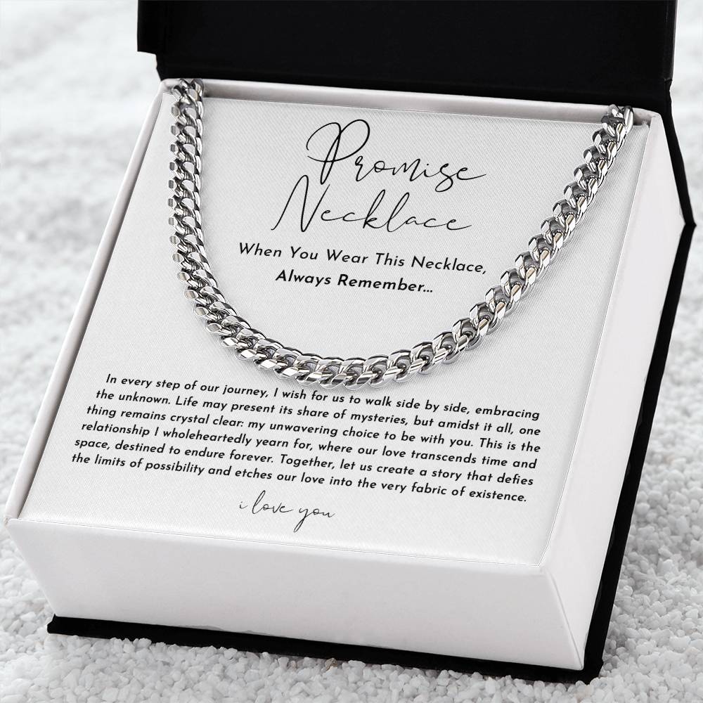 Promise Necklace For Him - Always Remember - Best Gift Ideas For Husband, Boyfriend