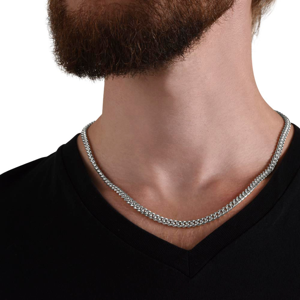 Boyfriend The Best Thing, Romantic Gift for Boyfriend, Cuban Link Chain Necklace