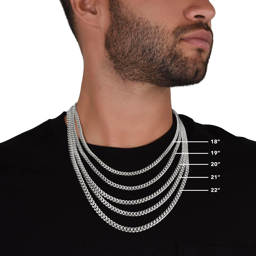 To My Man - The Man Of My Dreams, Cuban Link Chain Gift for Him