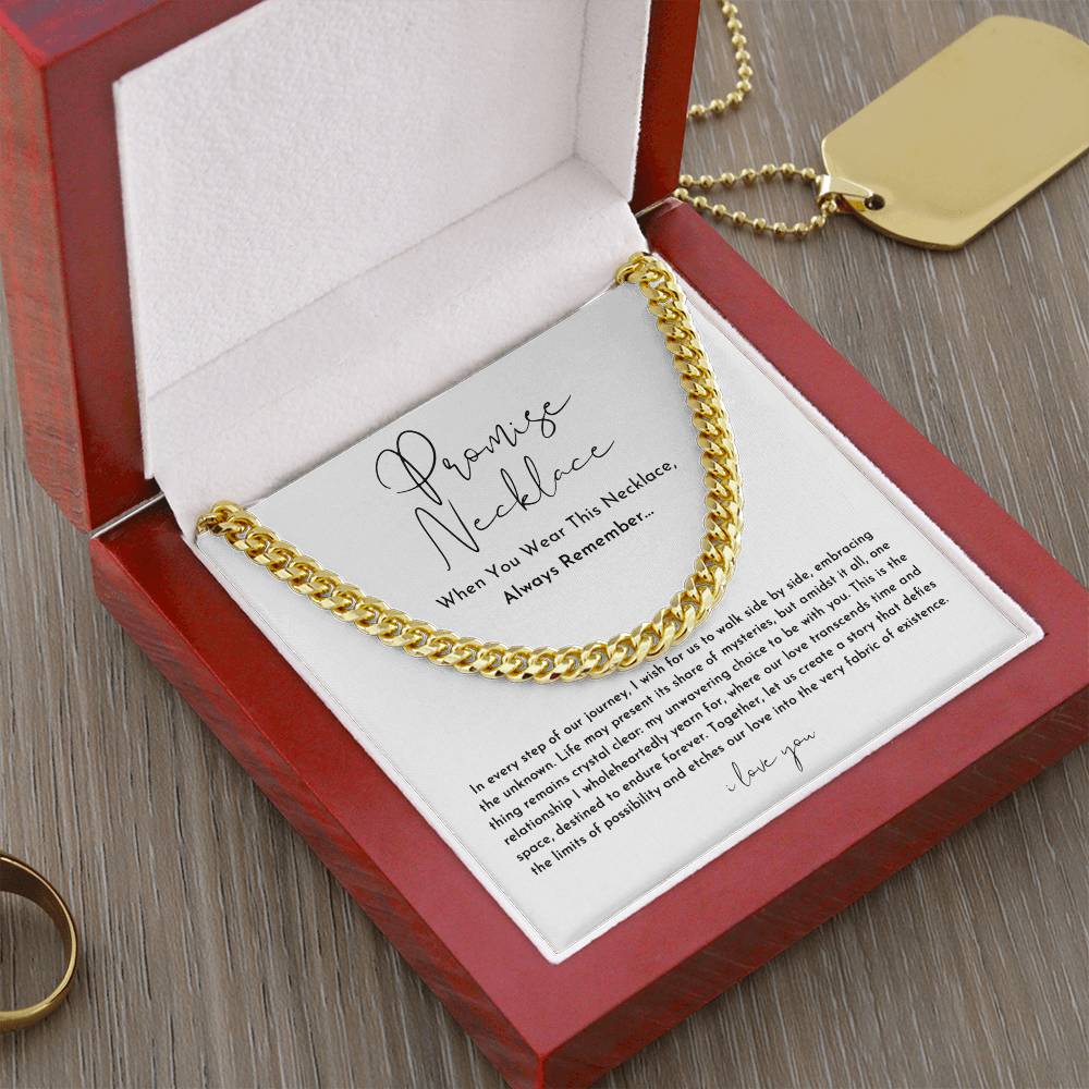 Promise Necklace For Him - Always Remember - Best Gift Ideas For Husband, Boyfriend