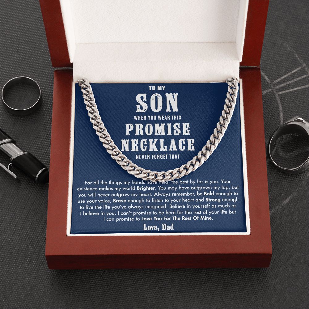 To My Son, Never Outgrow My Heart, Cuban Chain For Son