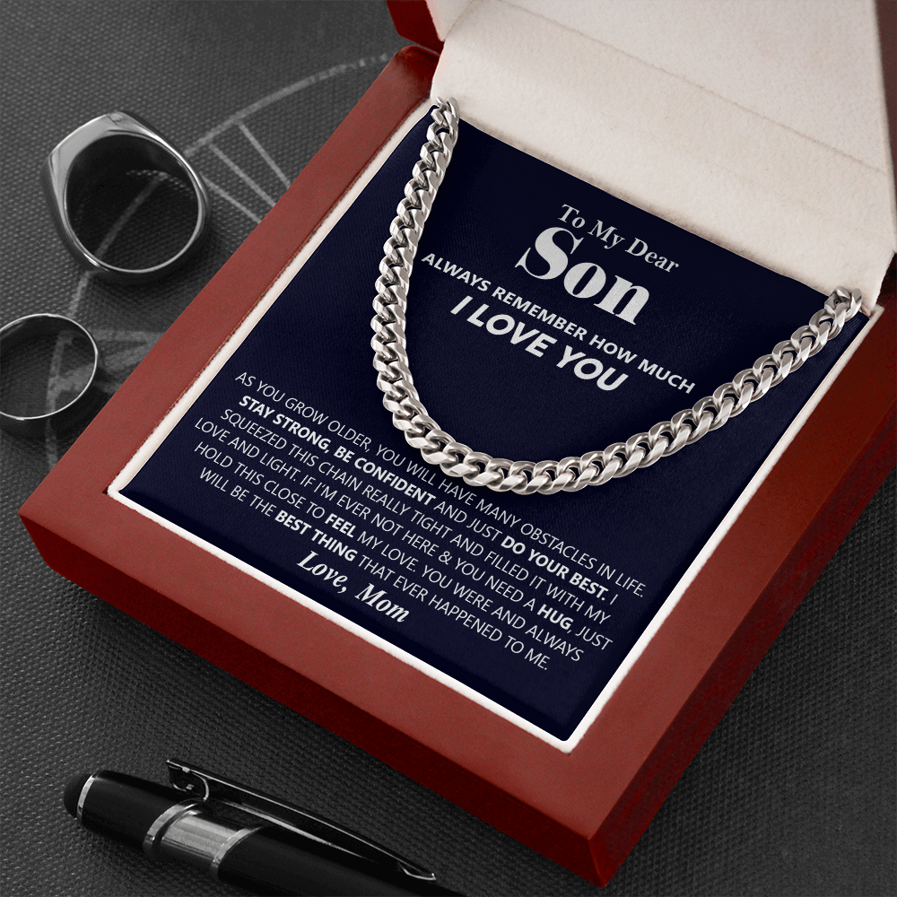 Gift For Son | Stay Strong | Cuban Link Chain