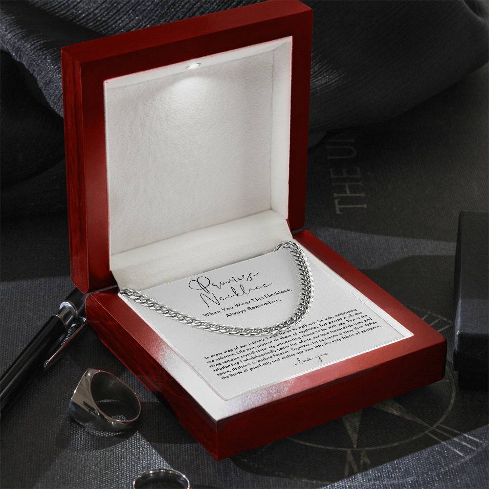 Promise Necklace For Him - Always Remember - Best Gift Ideas For Husband, Boyfriend