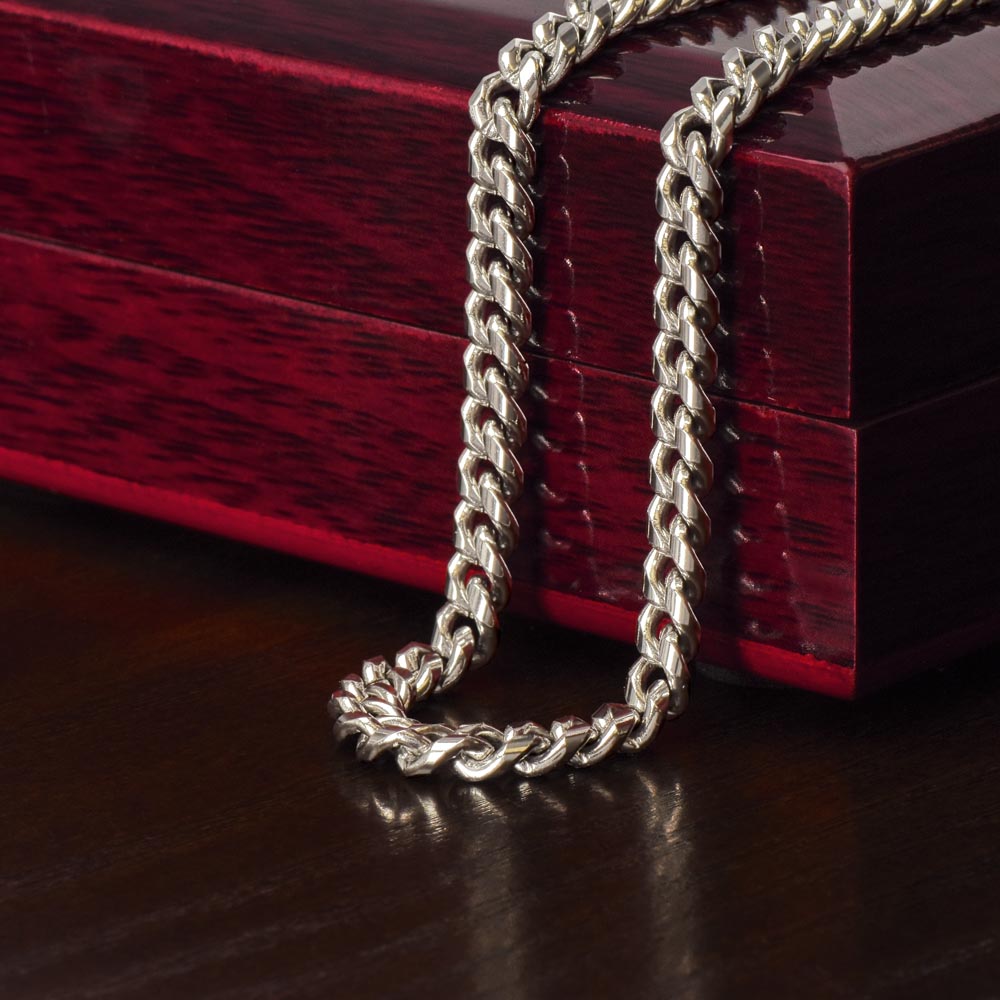 To My Son, Never Outgrow My Heart, Cuban Chain For Son