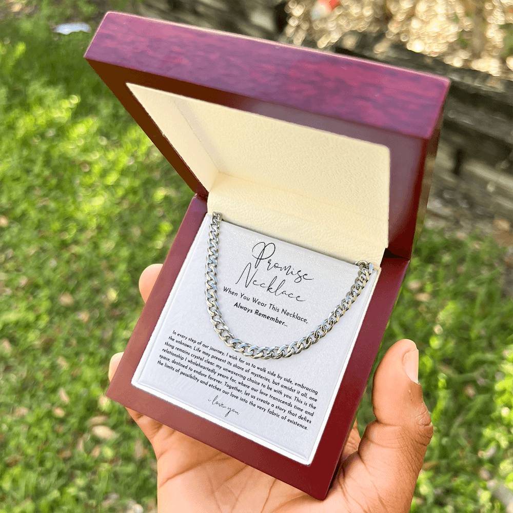 Promise Necklace For Him - Always Remember - Best Gift Ideas For Husband, Boyfriend