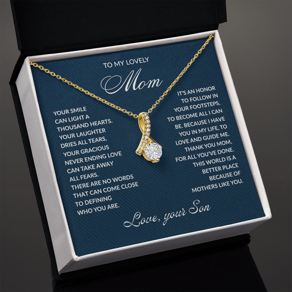 Mom Your Smile, Alluring Beauty Necklace, Perfect Gift For Mom From Son