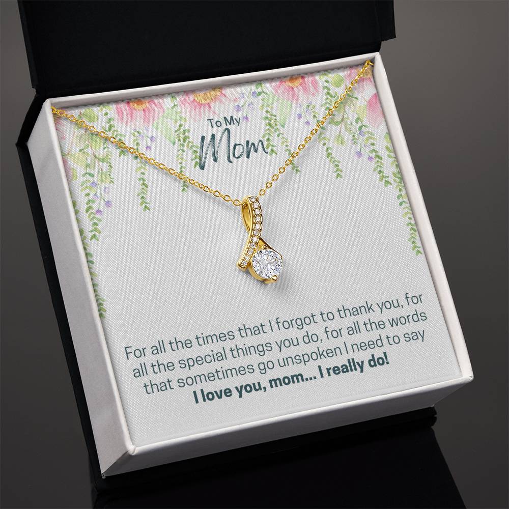 To My Mom | I Love You | Necklace For Mother On Special Day